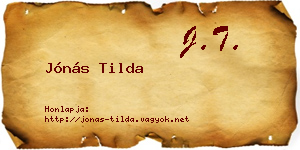 Jónás Tilda névjegykártya