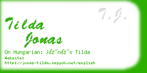 tilda jonas business card